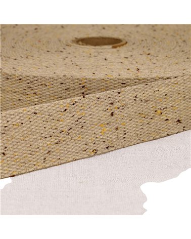 Bobine 20m sangle chinée beige