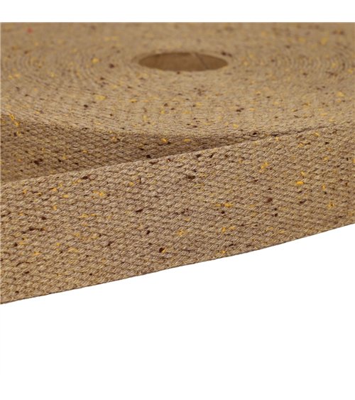 Bobine 20m sangle chinée taupe