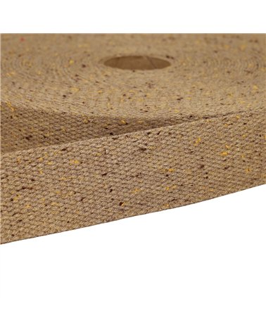Bobine 20m sangle chinée taupe