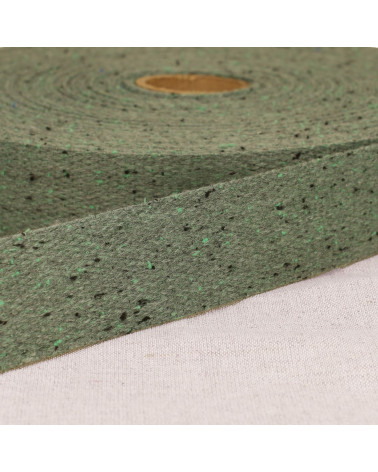 Bobina da 20 m di fettuccia screziata verde bottiglia