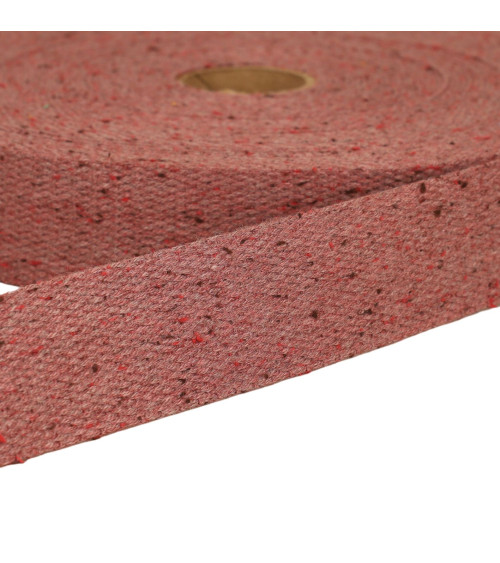 20m spool of burgundy mottled webbing