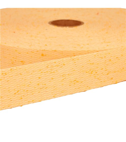 Bobine 20m sangle chinée jaune paille