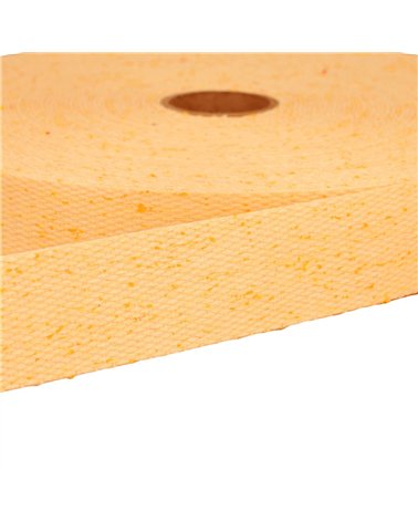 Bobine 20m sangle chinée jaune paille