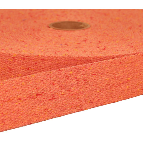 20m spool of salmon mottled webbing