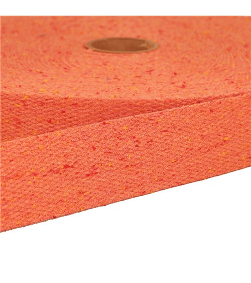 Bobine 20m sangle chinée saumon