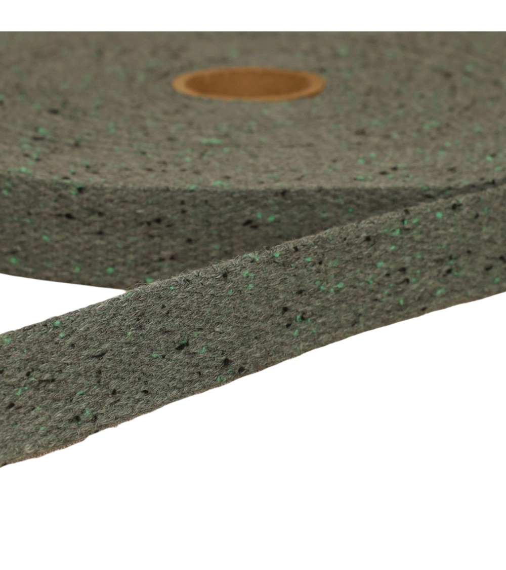 20m spool of khaki mottled webbing