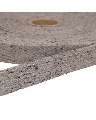 Bobina da 20 m di fettuccia screziata grigio medio