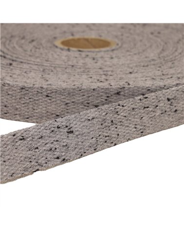 Bobine 20m sangle chinée gris moyen