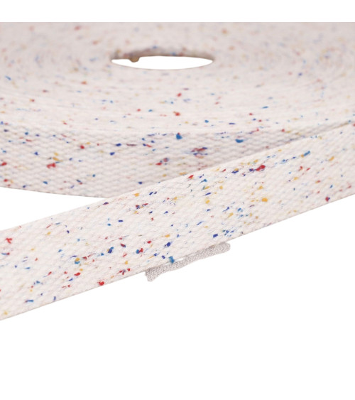 20m spool of white mottled webbing