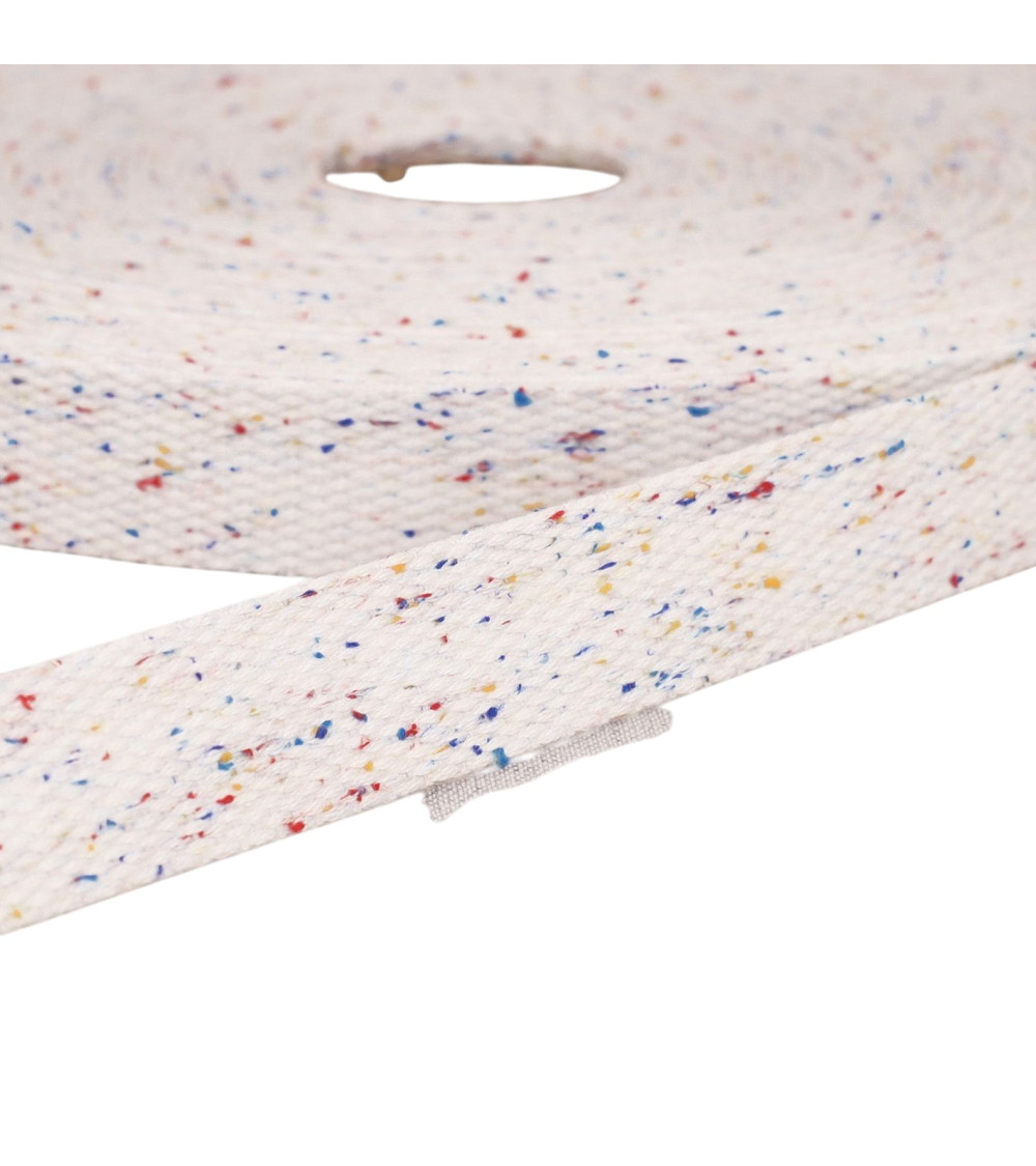 20m spool of white mottled webbing