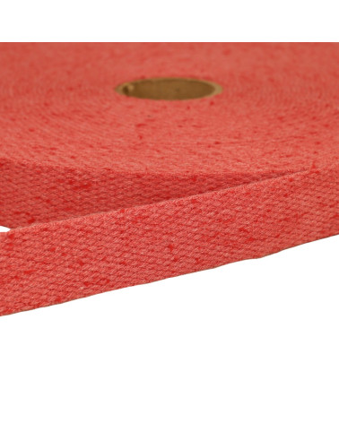 Red heathered webbing per meter