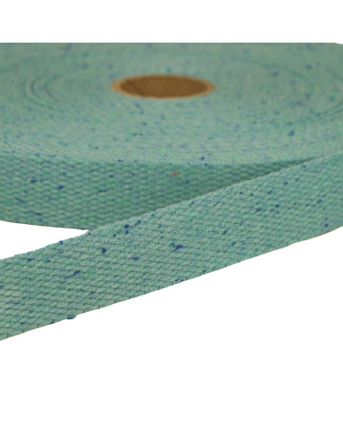 Duck blue mottled webbing per meter