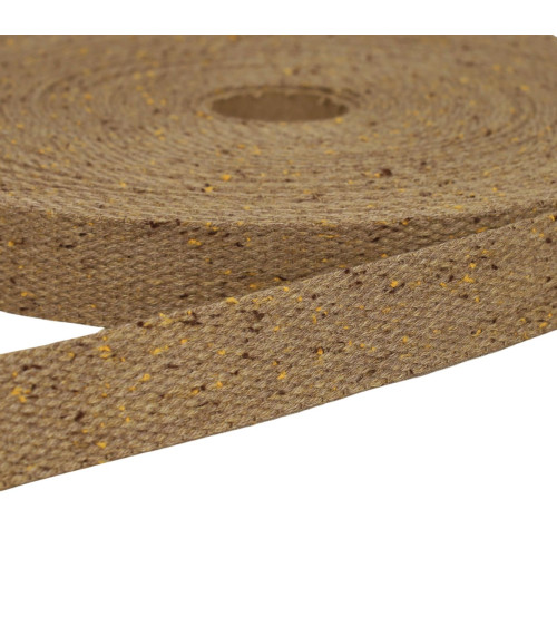 Sangle chinée taupe au mètre