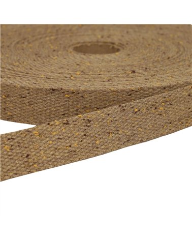 Sangle chinée taupe au mètre