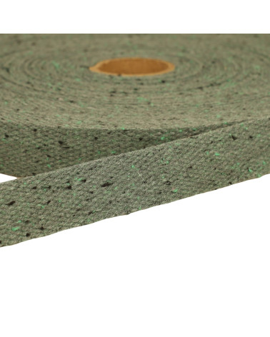 Bottle green mottled webbing per meter