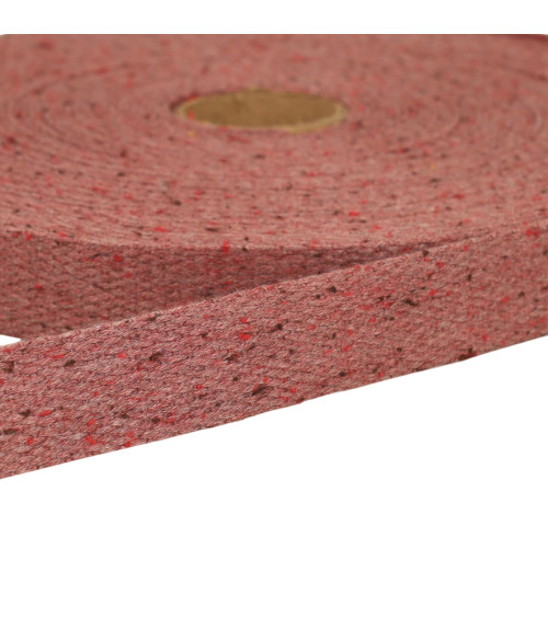 Burgundy heather strap per meter