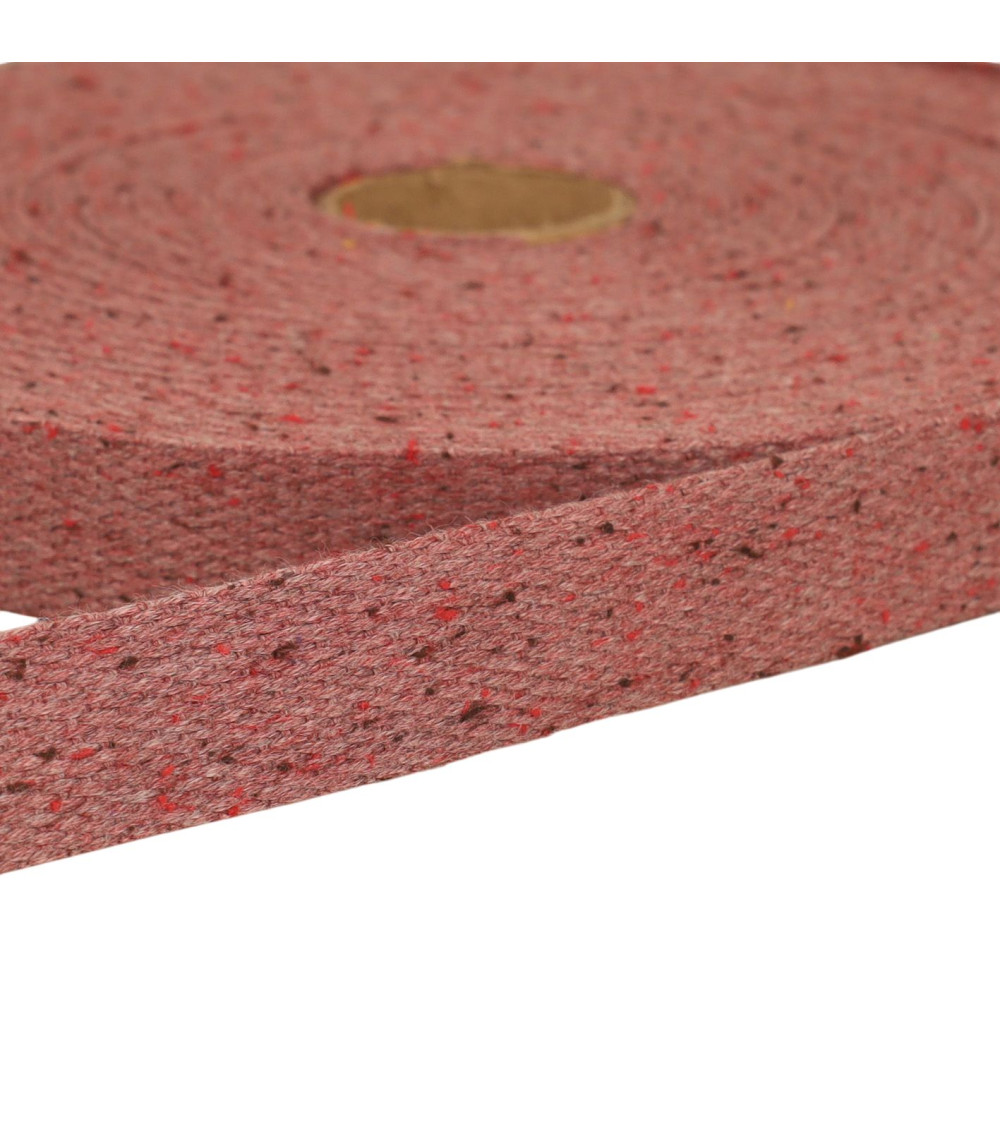 Burgunderrot meliertes Gurtband pro Meter