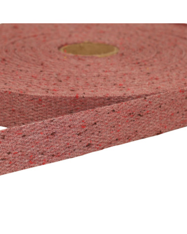 Burgundy heather strap per meter