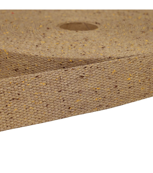 Sangle chinée taupe au mètre