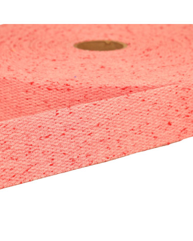 Light pink mottled webbing per meter