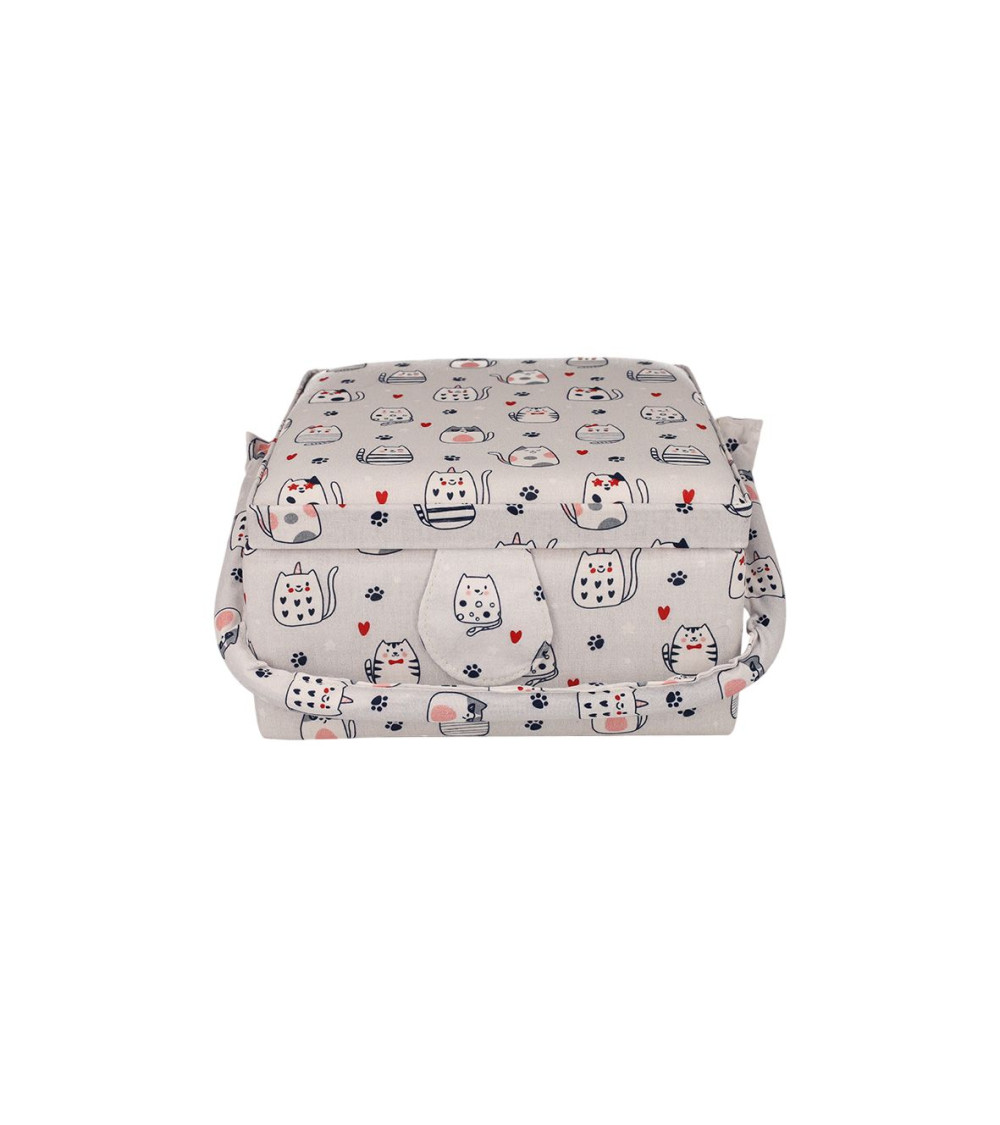 Sewing box 19.5x13x9.5cm cat