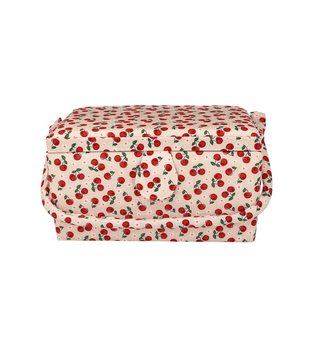 Boîte couture 27,5x17,5x15cm cerise