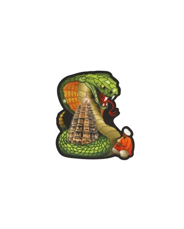 Ecusson thermocollant animaux et monuments serpent 4,5cm x 5,1cm