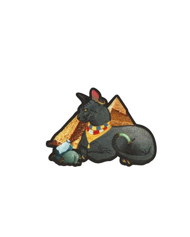 Ecusson thermocollant animaux et monuments chat 6,1cm x 4,4cm
