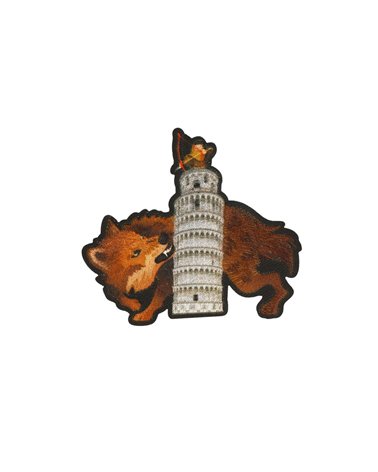 Ecusson thermocollant animaux et monuments loup 6,1cm x 5,4cm