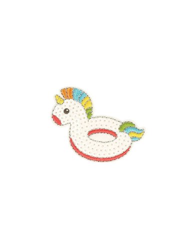 Ecusson thermocollant été sequins licorne 5,4cm x 4,2cm