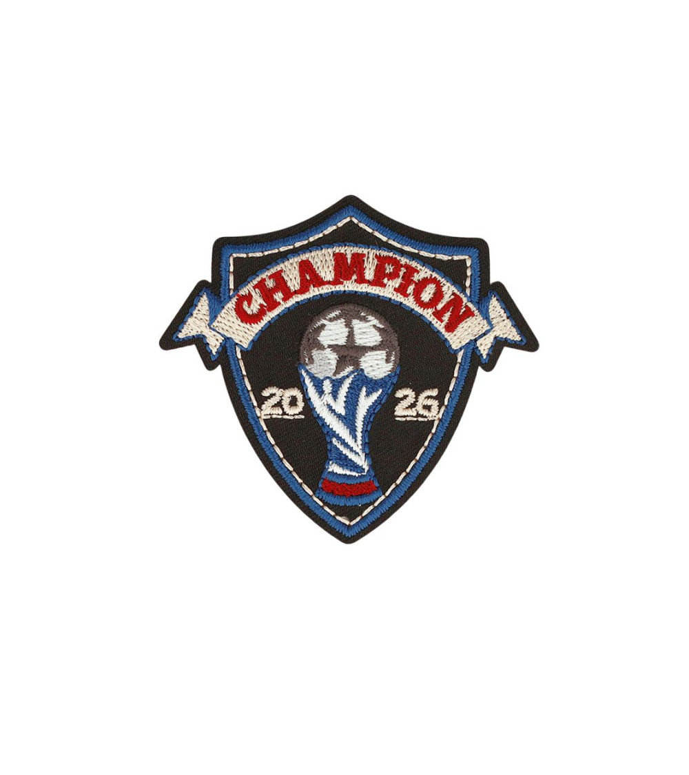 Football champion iron-on patch 6.2cm x 5.9cm