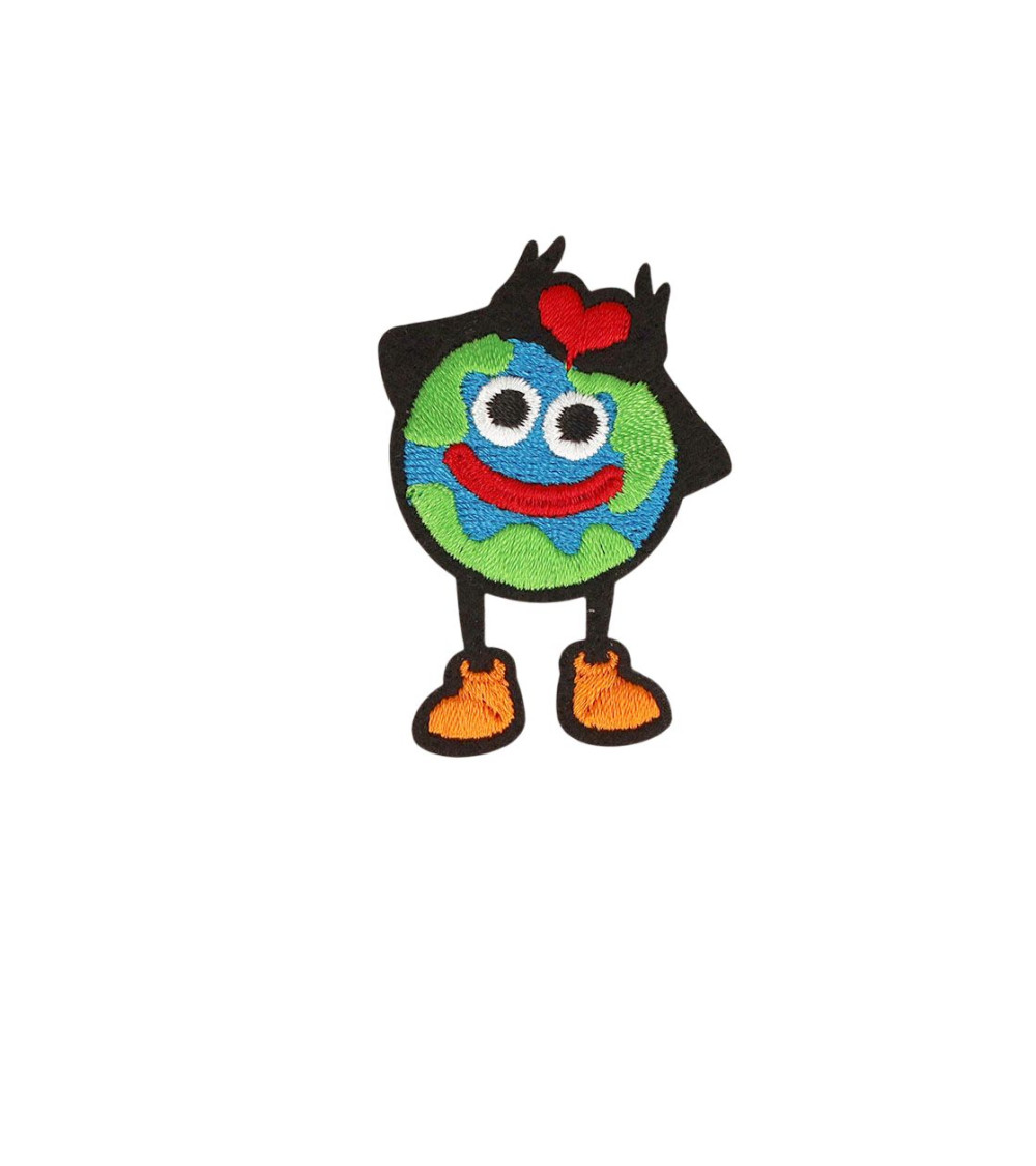 Funny friends planet iron-on patch 5cm x 3.4cm