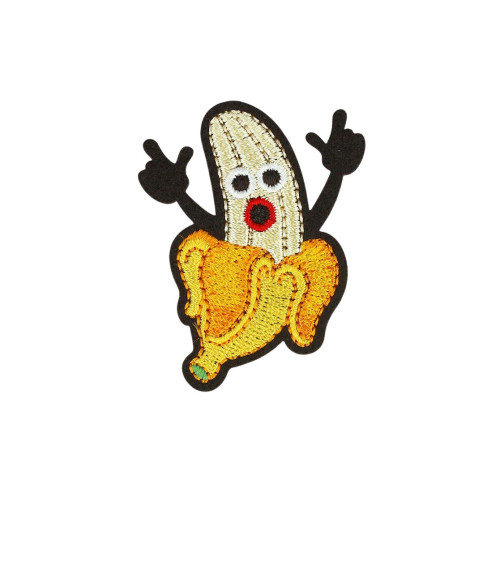 Lustiger Bananenfreunde-Aufnäher zum Aufbügeln, 5,1 cm x 4,2 cm
