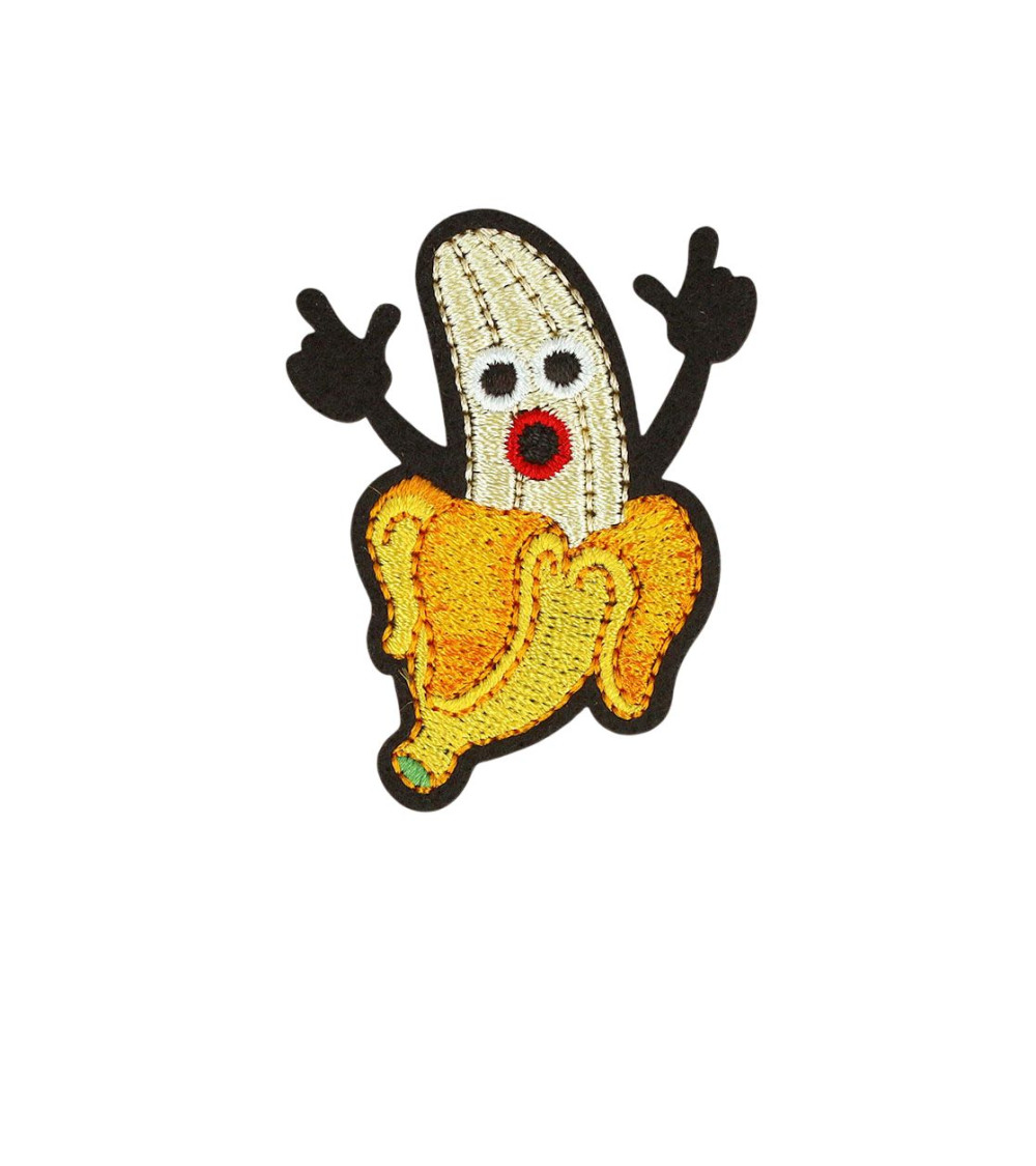 Lustiger Bananenfreunde-Aufnäher zum Aufbügeln, 5,1 cm x 4,2 cm