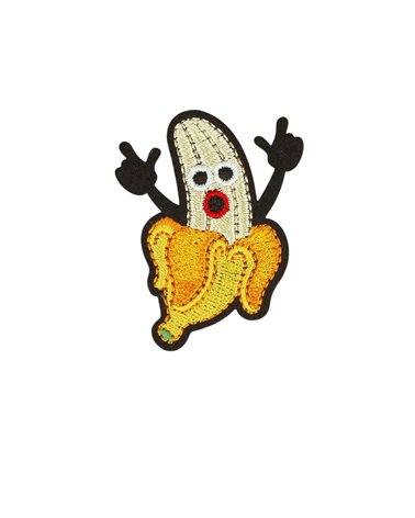 Ecusson thermocollant amis rigolos banane 5,1cm x 4,2cm