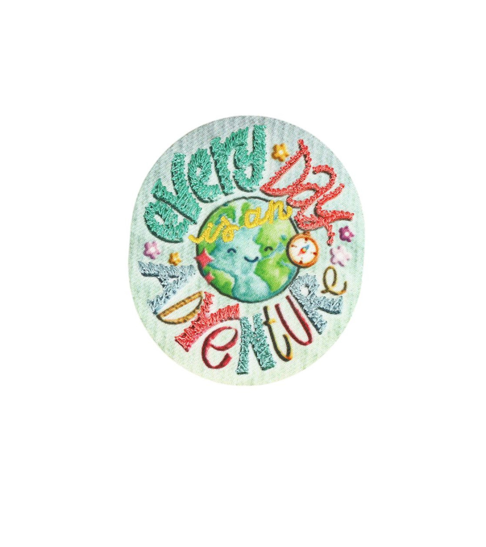 Parche termoadhesivo Good Vibes todos los días 5,4 cm x 4,7 cm