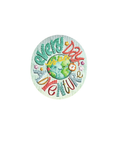 „Good Vibes Every Day“-Aufnäher zum Aufbügeln, 5,4 cm x 4,7 cm
