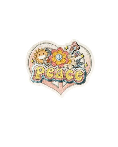 Ecusson thermocollant good vibes peace 5,7cm x 5cm