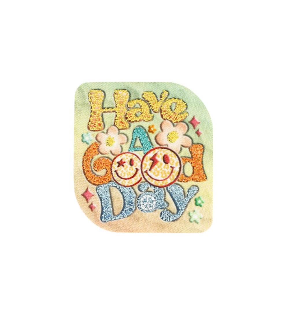 Good vibes have a good day iron-on patch 0cm x 0cm