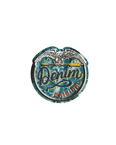 Ecusson thermocollant facon denim denim 5,2cm x 5,1cm