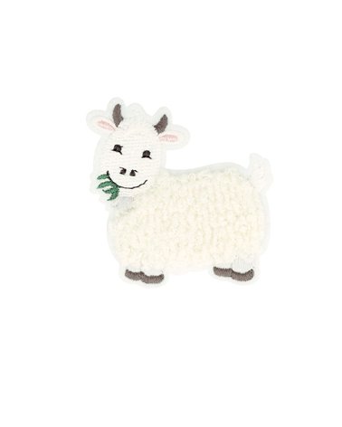 Ecusson thermocollant ferme duveteux chèvre 5,5cm x 5,4cm