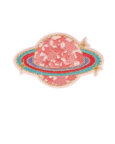 Ecusson thermocollant love coeur planète planète 6,4cm x 4,2cm