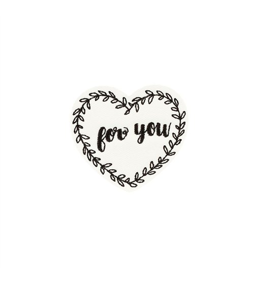 Ecusson thermocollant à messages for you 4,3cm x 4cm
