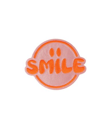 Ecusson thermocollant sourires smile 5,6cm x 4,6cm