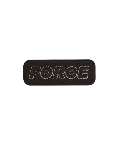 Black force iron-on patch 6.5cm x 2.3cm