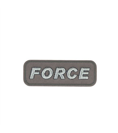 Ecusson thermocollant force gris 6,5cm x 2,3cm