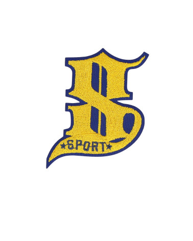 Initial S Sport-Aufnäher zum Aufbügeln, 4,9 cm x 6,1 cm