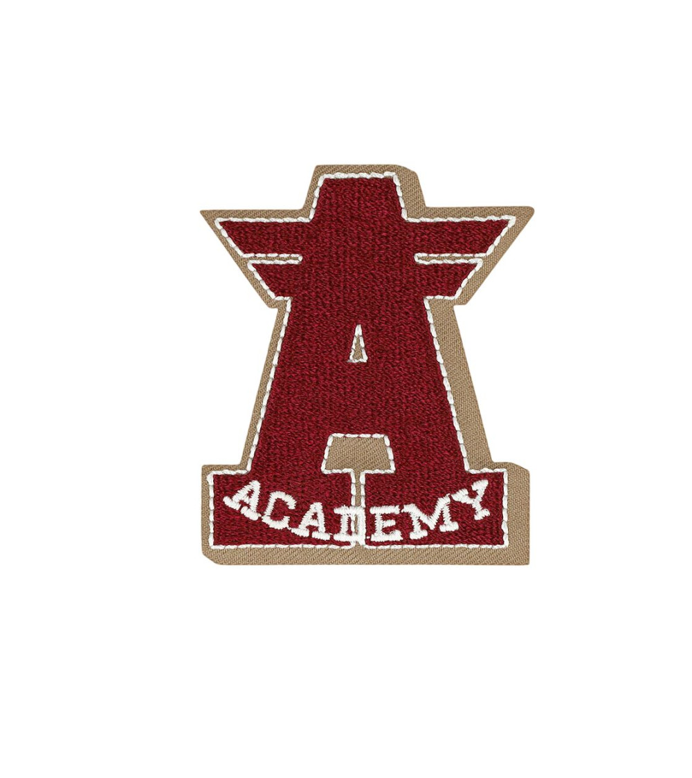 Stemma termoadesivo iniziale a Academy 4,6 cm x 5,5 cm