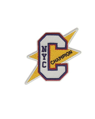 Ecusson thermocollant initiale c champion nyc 5,8cm x 5,8cm