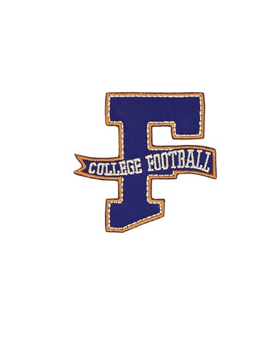 Ecusson thermocollant initiale f college football 5cm x 5cm